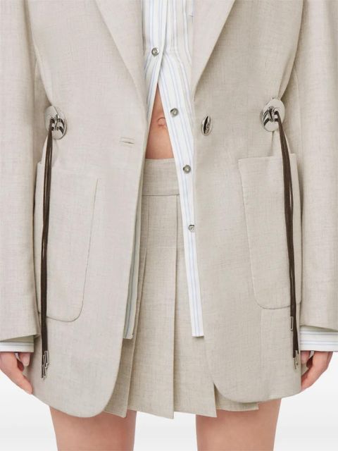 Rabanne mottled wool blazer - Neutrals