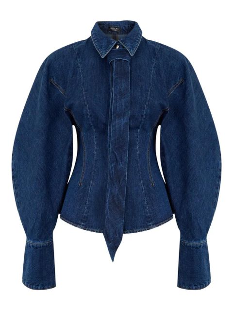 A.W.A.K.E. Mode balloon-sleeve denim shirt - Blue - zdjęcie produktu nr 1
