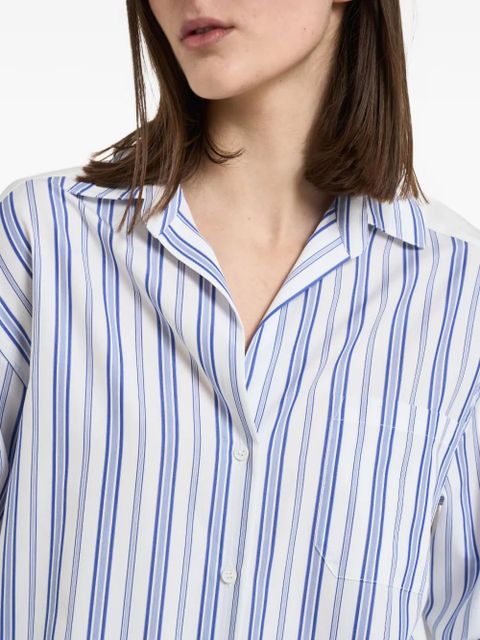 Weekend Max Mara striped button-down cotton shirt - Blue