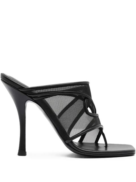 Christopher Esber Ringer mesh-panel heeled mules - Black - zdjęcie produktu nr 1