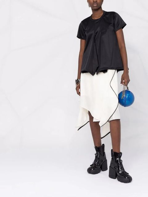 Comme Des Garçons draped detail T-shirt - Black - zdjęcie produktu nr 2