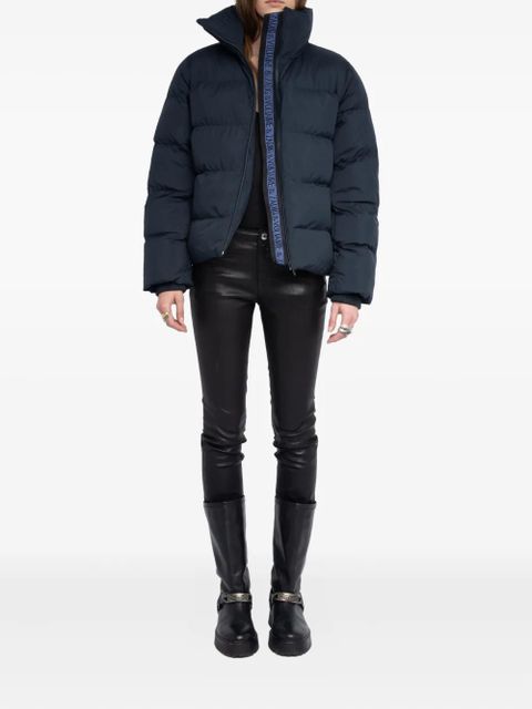 Zadig&Voltaire quilted logo-tape puffer jacket - Blue