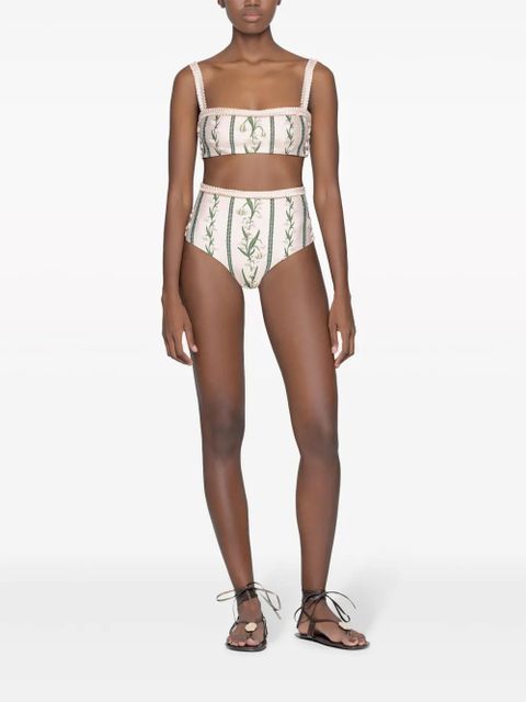 Agua By Agua Bendita Nopal Perla floral-print bikini bottoms - Neutrals