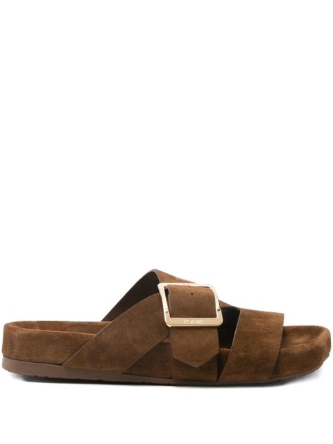 LOEWE Ease Buckle suede sandals - Brown - zdjęcie produktu nr 1