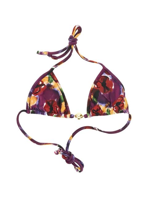 Reina Olga Splash floral-print bikini top - Purple - zdjęcie produktu nr 1