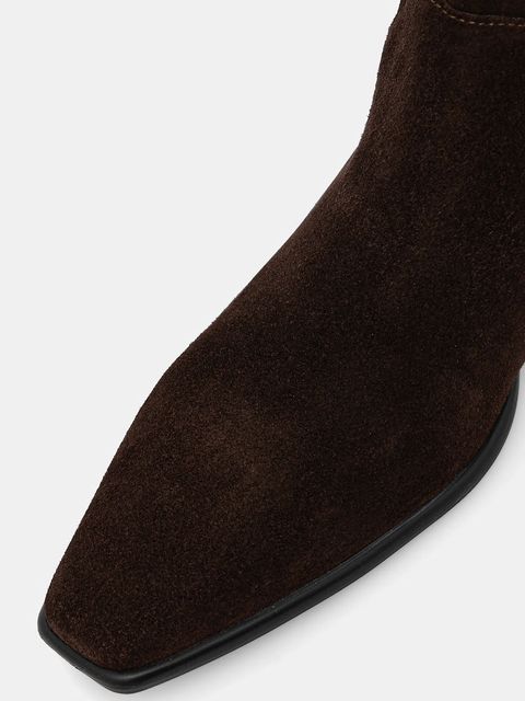 Vagabond Shoemakers kozaki zamszowe NELLA damskie kolor brązowy na słupku 6016-040-31