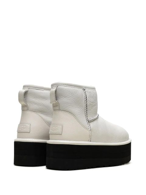 UGG Classic Mini Platform leather boots - White