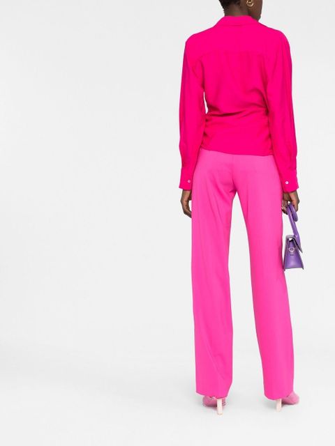 Jacquemus knot-detail long-sleeve shirt - Pink