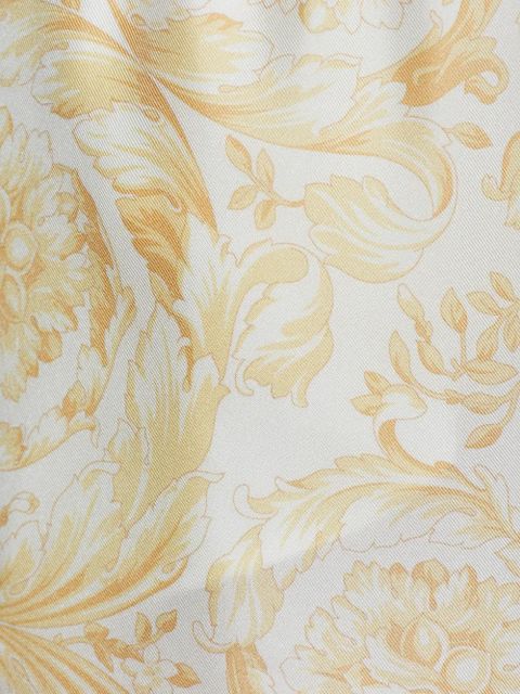 Versace floral-patterned trousers - White