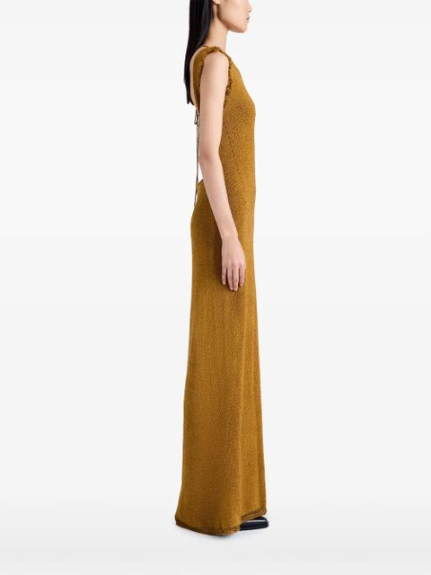 Proenza Schouler Silvia open-back bouclé dress - Brown