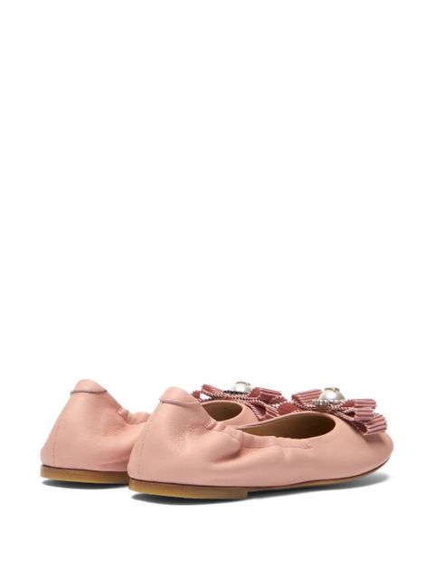 Casadei bow-detail ballet flats - Pink