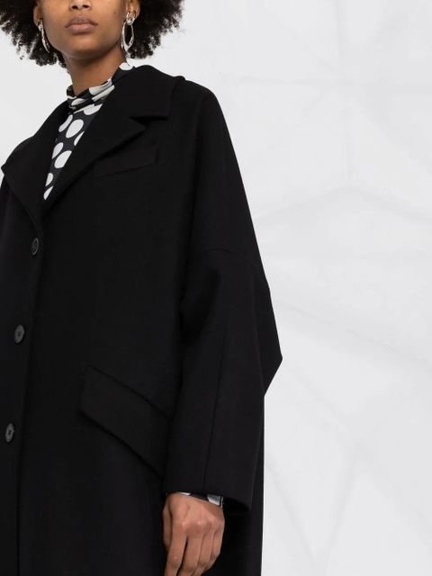 MM6 Maison Margiela single-breasted felted coat - Black - zdjęcie produktu nr 2