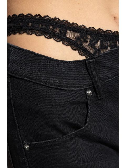 Alexander Wang lace-detailing straight jeans - Black