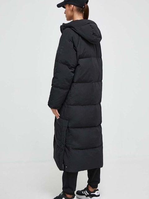 adidas kurtka puchowa damska kolor czarny zimowa