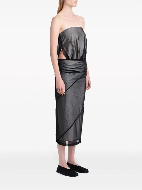 Proenza Schouler Gwen strapless cut-out dress - Black