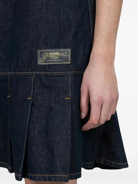 GANNI denim mini dress - Blue