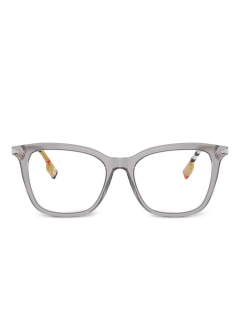Burberry Eyewear check-pattern cat-eye glasses - Grey - zdjęcie produktu nr 1
