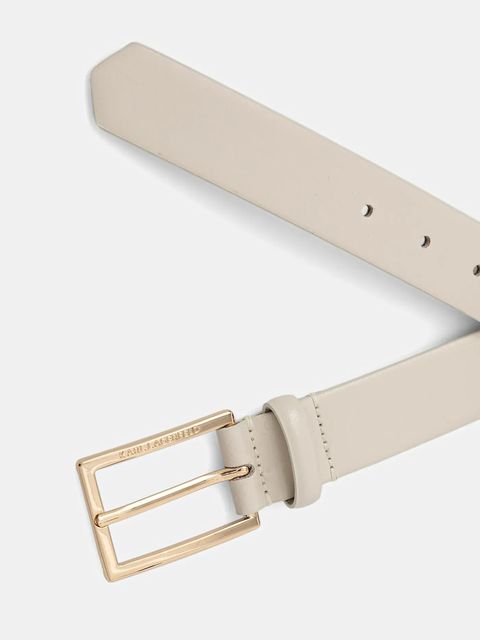 Karl Lagerfeld pasek skórzany damski kolor beżowy A4W33132 - zdjęcie produktu nr 2