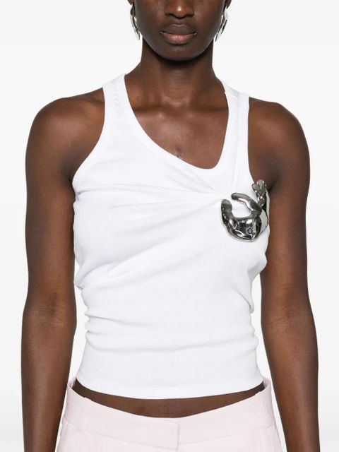 Coperni Emoji cotton tank top - White