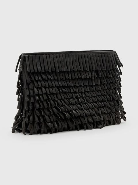 AllSaints torebka skórzana BETTINA kolor czarny W448XC