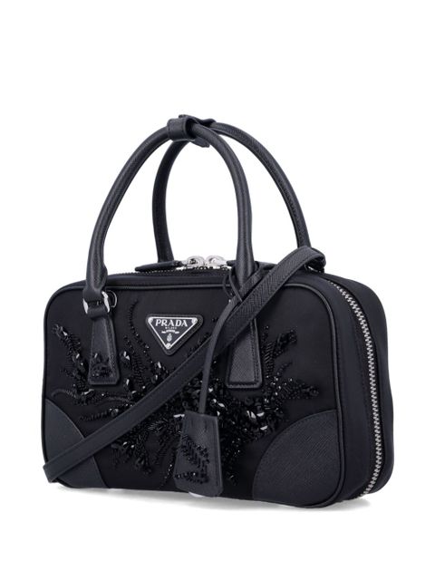 Prada embroidered detailing mini bag - Black - zdjęcie produktu nr 2