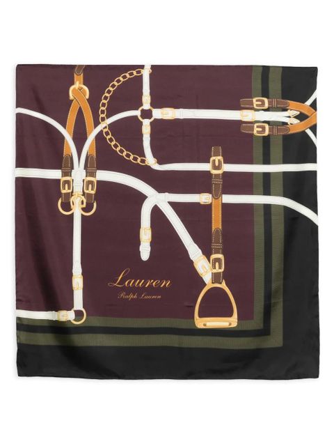 Lauren Ralph Lauren chain-print scarf - Brown - zdjęcie produktu nr 1