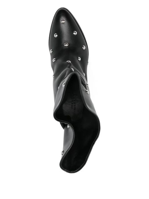 ISABEL MARANT 100mm Lolya studded leather boots - Black