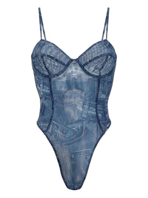 Diesel print bridget-dnm bodysuit - Blue - zdjęcie produktu nr 1