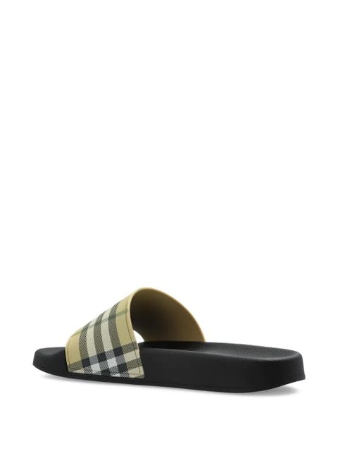Burberry checked slides - Neutrals