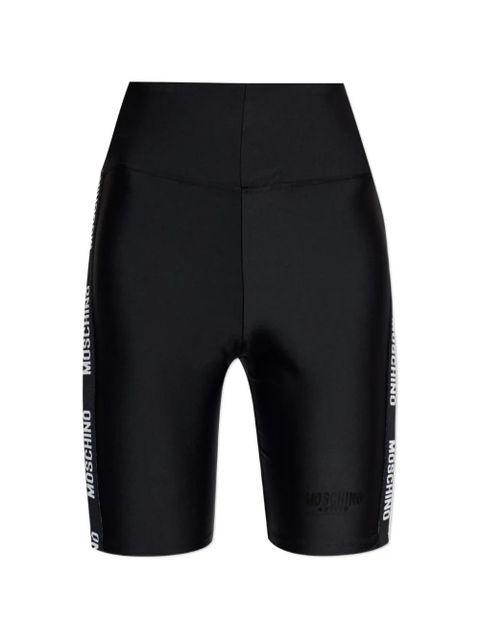 Moschino logo-tape cycling shorts - Black