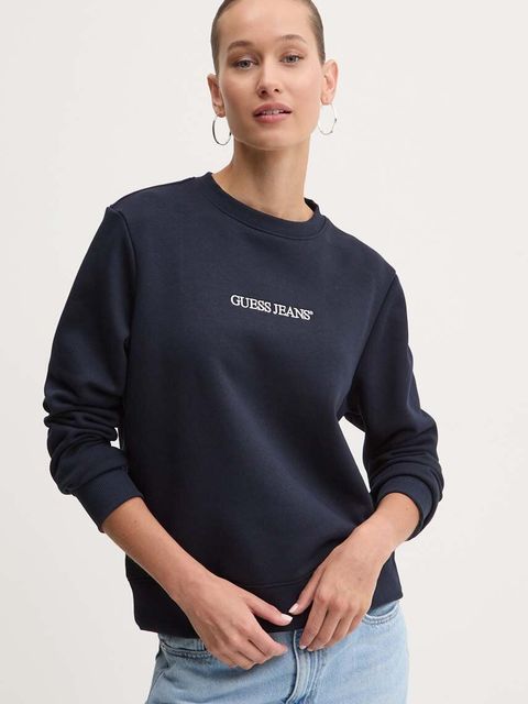 Guess Jeans bluza damska kolor granatowy z aplikacją W4YQ10 KC811 - zdjęcie produktu nr 1