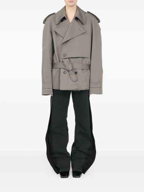 MM6 Maison Margiela double-breasted belted trench jacket - Grey - zdjęcie produktu nr 2