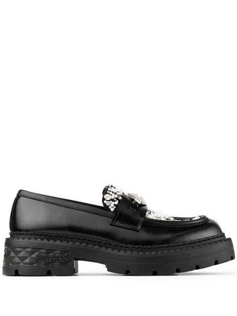 Jimmy Choo Marlow diamond loafers - Black - zdjęcie produktu nr 1