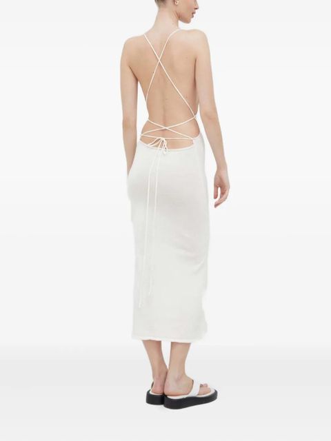 ALOHAS open-back midi dress - White