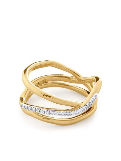 Monica Vinader Riva Diamond Pre-Stacked ring - Gold - zdjęcie produktu nr 1