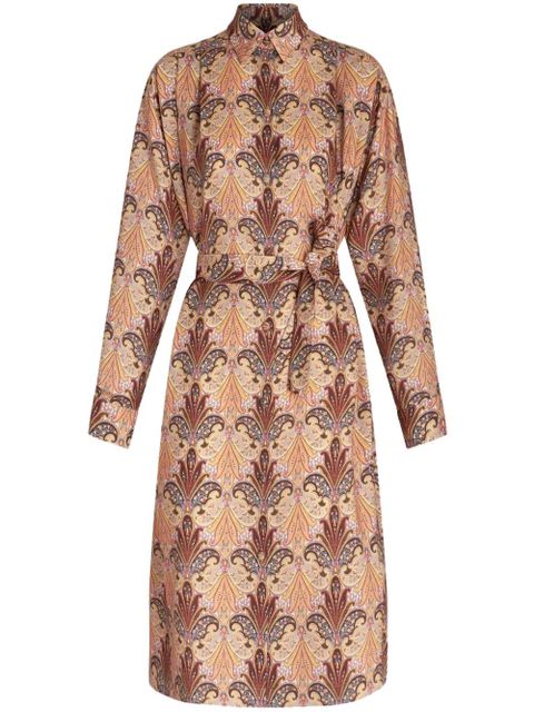 ETRO paisley-print belted midi shirtdress - Neutrals - zdjęcie produktu nr 1