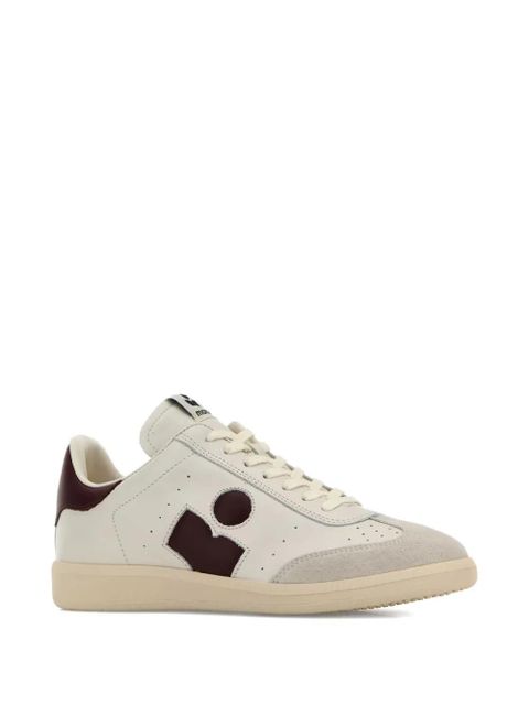 ISABEL MARANT leather logo sneakers - Neutrals - zdjęcie produktu nr 2
