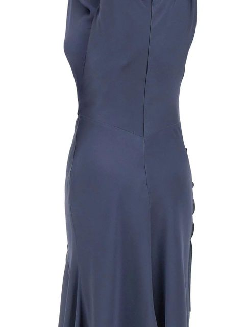 Victoria Beckham draped asymmetric dress - Blue