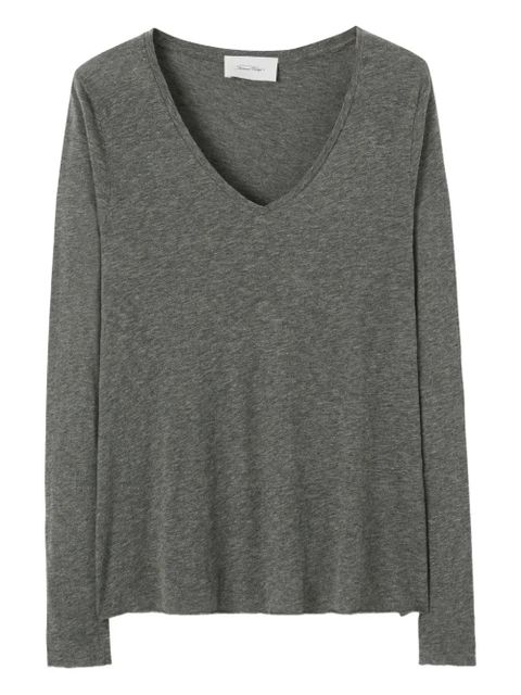 American Vintage Jacksonville v-neck long-sleeved top - Grey - zdjęcie produktu nr 1