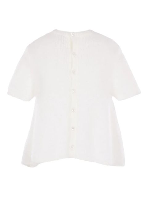 LOEWE embroidered short-sleeved sweater - White - zdjęcie produktu nr 2