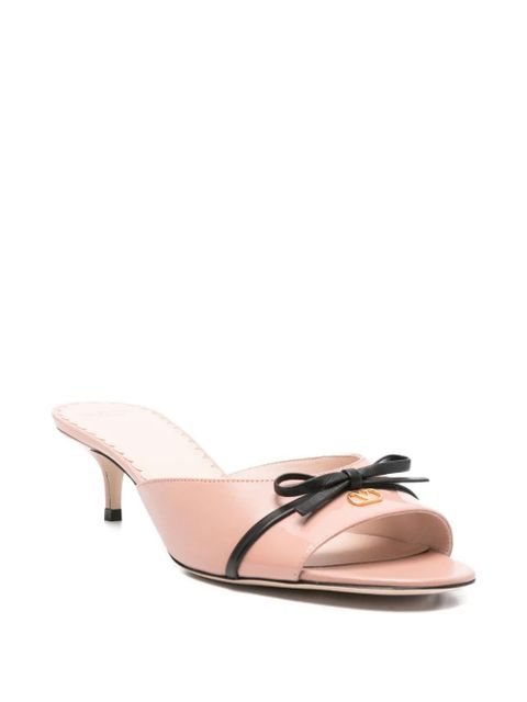 Valentino Garavani 45mm leather heeled mules - Neutrals - zdjęcie produktu nr 2
