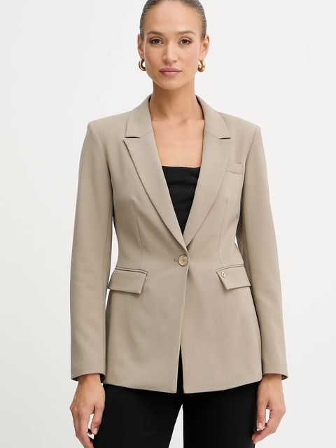 Guess marynarka DOROTHEE kolor beżowy jednorzędowa gładka W5YN41 WHD92 - zdjęcie produktu nr 1