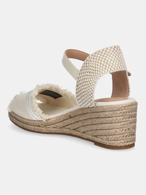 Tommy Hilfiger sandały FRINGE CANVAS MEDIUM WEDGE kolor beżowy FW0FW08879 - zdjęcie produktu nr 2