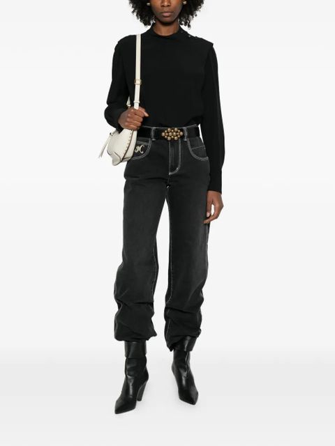 ISABEL MARANT Felissa button-detail blouse - Black - zdjęcie produktu nr 2