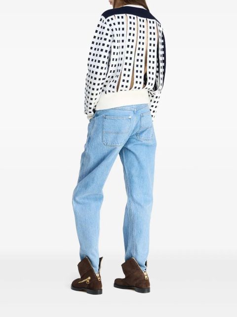 JW Anderson jacquard slit sweater - White