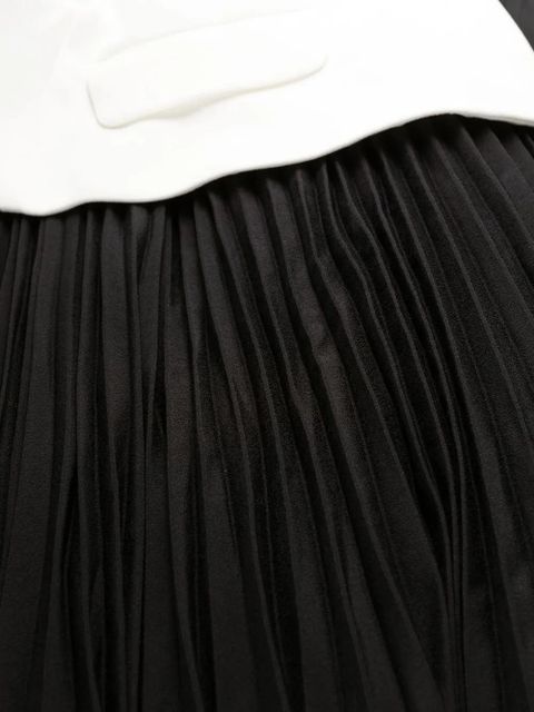Self-Portrait pleated-skirt midi dress - Black - zdjęcie produktu nr 2