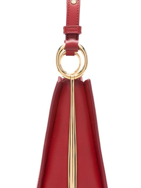 Rabanne Ring leather shoulder bag - Red