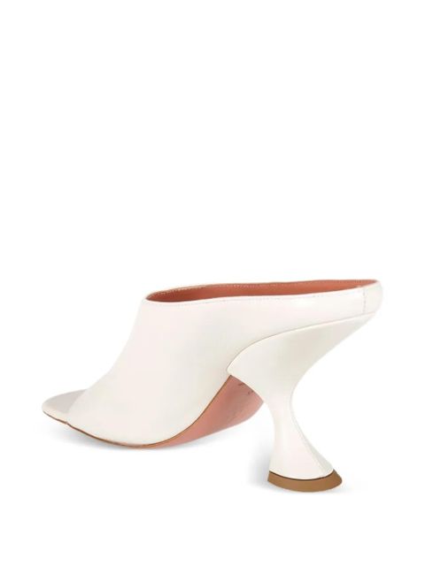 Amina Muaddi 90mm Uma mule - White