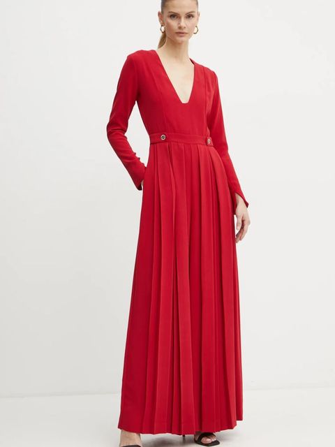 Twinset kombinezon kolor czerwony z dekoltem w szpic 242TT2170