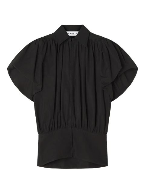 Lanvin puffed-sleeve zip-front top - Black - zdjęcie produktu nr 1